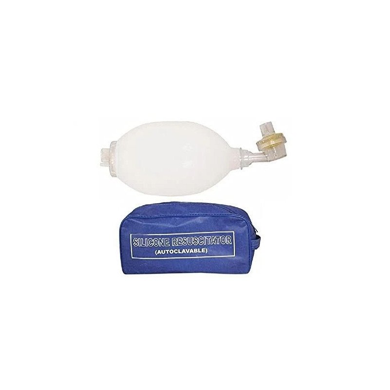 Ambu Bag Adult – Reusable Manual Resuscitator for Adults | Silicone Adult CPR Bag for Emergency Resuscitation