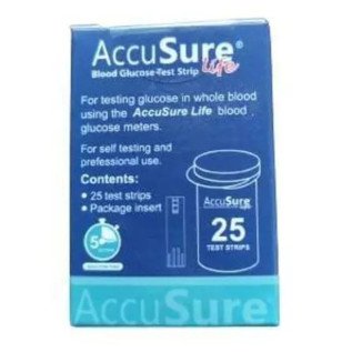 AccuSure Life Glucometer with 25 Strips | Blood Glucose Monitor and Diabetic Monitoring Kit for Accurate Sugar Testing
