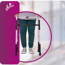 Flamingo Reciprocal Folding Walker – Lightweight, Durable & Adjustable Walker for Mobility Support & Stability