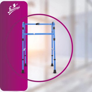 Flamingo Reciprocal Steel Walker OC 2402 - Lightweight, Foldable, and Durable Support for Easy Mobility
