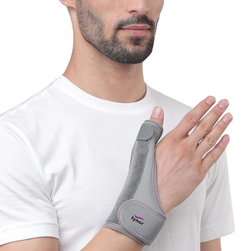 Tynor Thumb Spica Splint F-06 | Support for Thumb Injury, Pain Relief & Stabilization | Lightweight & Adjustable Brace
