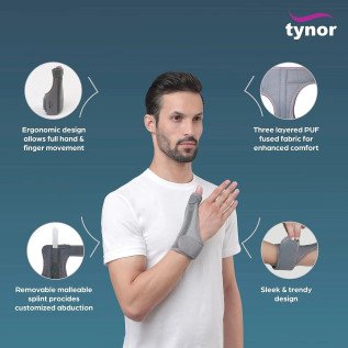 Tynor Thumb Spica Splint F-06 | Thumb Support for Injury