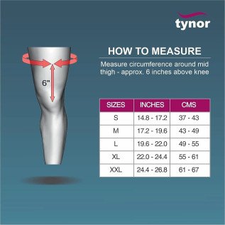 Tynor Knee Cap W/ Patellar Ring D-07 | Compression Support for Knee Pain Relief & Stability | Orthopedic Brace for Joint Support