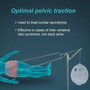 Tynor Pelvic Traction Kit With Weight Bag G-24 | Relieves Lower Back Pain | Adjustable Pelvic Belt | Physiotherapy Support