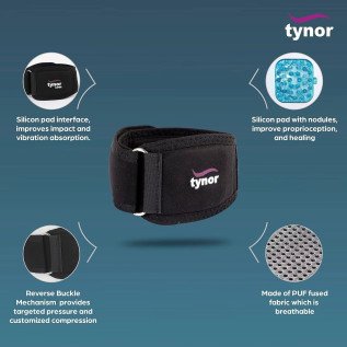 Tynor Tennis Elbow Support E-10 for Pain Relief