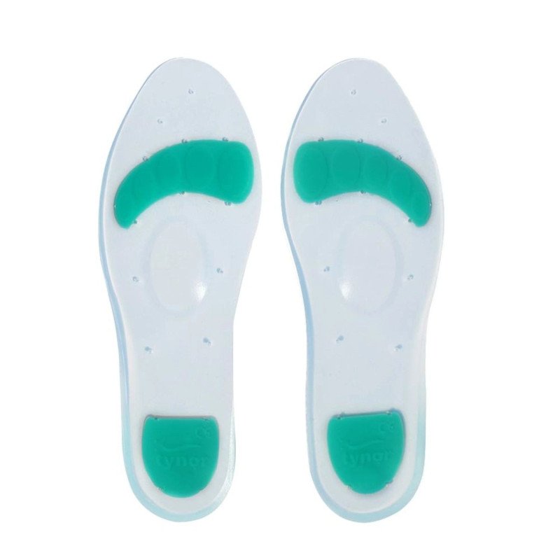 Tynor Insole Full Silicone for Foot Pain Relief – Pair K-01, Soft, Shock Absorbing, Anti-Slip Orthotic Inserts – All Sizes