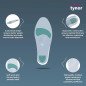 Tynor Insole Full Silicone for Foot Pain Relief – Pair K-01, Soft, Shock Absorbing, Anti-Slip Orthotic Inserts – All Sizes