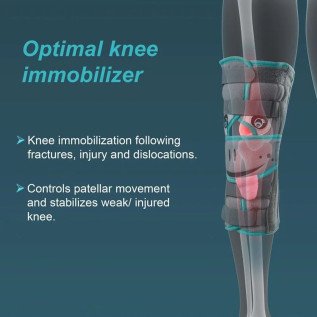 Tynor Knee Immobilizer D-44 for Injury Recovery, Fracture Support, Ligament Strain Relief – Adjustable & Lightweight Brace