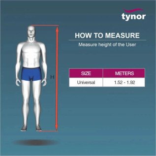 Tynor Walking Stick Quadripod | Stable Adjustable Support
