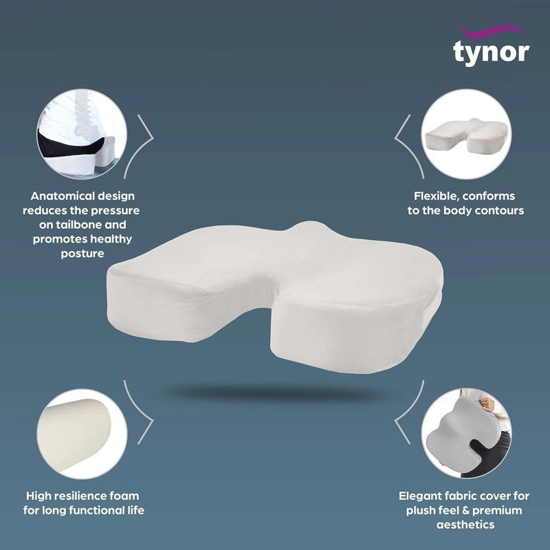 Tynor Ortho Cushion Seat H-23 for Back Pain Relief, Coccyx Tailbone Support, Pressure Sores & Comfort – Orthopedic Use Tynor Ortho Cushion Seat H-23 for Back Pain Relief, Coccyx Tailbone Support, Pressure Sores & Comfort – Orthopedic Use