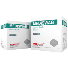 Mediswab 7.5cm x 7.5cm Sterile Swabs for Wound Care