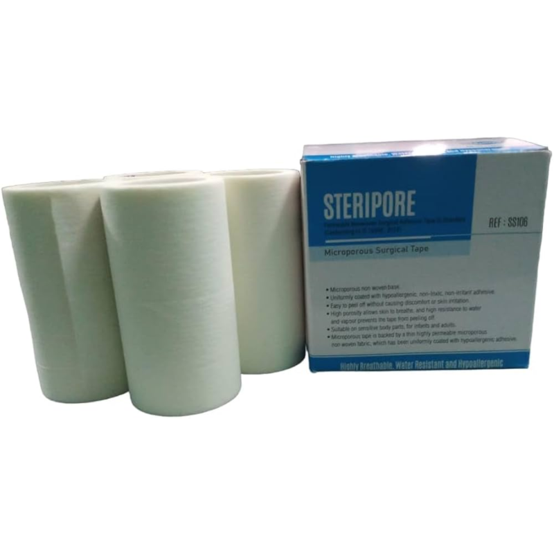 Steripore Paper Tape 7.5cm x 9.1mtr (3 inch) – Hypoallergenic, Breathable Surgical Tape for Extra-Wide Wound Dressing Steripore Paper Tape 7.5cm x 9.1mtr (3 inch) – Hypoallergenic, Breathable Surgical Tape for Extra-Wide Wound Dressing