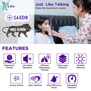 K-Life Nebulizer-107 Compact Nebulizer Machine