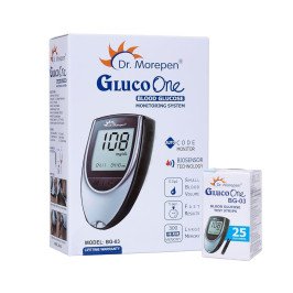 Dr. Morepen GlucoOne Blood Sugar Machine BG 03 with Test Strip Compatibility – Accurate & Easy Glucometer