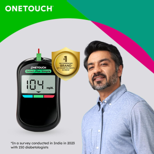 OneTouch Select Plus Strips 50 – Accurate Blood Glucose Test Strips for Sugar Level Monitoring