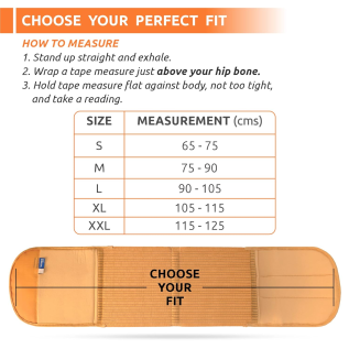 Vissco PC 0501 8 Abdominal Belt for Post-Surgery Abdominal Support and Effective Abdominal Compression