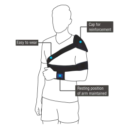 vissco PC 0813 Elastic Shoulder Immobiliser – Premium Shoulder Support Brace & Orthopedic Shoulder Immobilizer with Cap