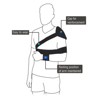 vissco PC 0813 Elastic Shoulder Immobiliser – Premium Shoulder Support Brace & Orthopedic Shoulder Immobilizer with Cap