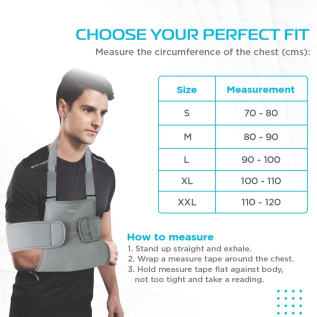 vissco PC 0806 Shoulder Immobilizer – Comfortable Arm Sling Support & Shoulder Brace for Injury Recovery