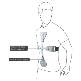 vissco PC 0810 Ash Brace (Hyper-Extension Brace) – Adjustable Spine Support Brace for Postural Correction and Recovery