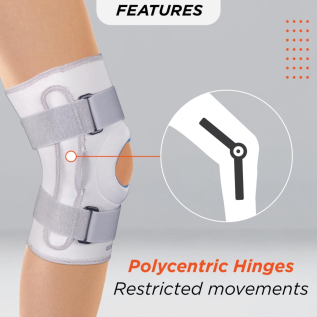 Vissco PC 1431 Neoprene Hinged Knee Stabilizer | Adjustable Orthopedic Knee Brace for Pain Relief & Joint Support