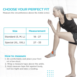 Vissco PC 0708 Ankle Binder | Adjustable Compression Support for Ankle Pain Relief, Sprains & Ligament Injuries