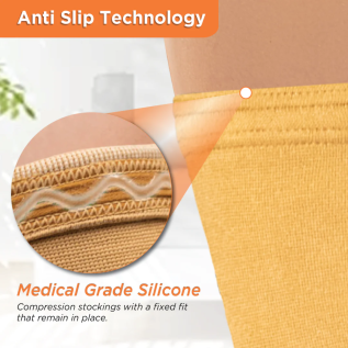 Buy Vissco PC Medical Compression Stockings – Above Knee Compression Socks for Enhanced Leg Support & Circulation