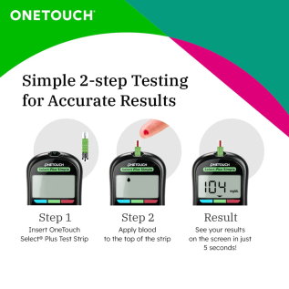 Diabetes Monitoring Device – One Touch Select Plus with Strips