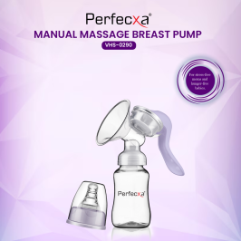 Perfecxa Manual Massage Breast Pump for Nursing Mothers | Soft Silicone Comfort Pump VHS-0290